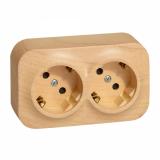  - Legrand Quteo Сосна Розетка 2-я с/з с шт (782287)
