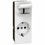  - Legrand Mosaic Розетка 2К+З н.ст. 45° (077245)