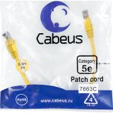  - Cabeus PC-UTP-RJ45-Cat.5e-0.3m-YL-LSZH